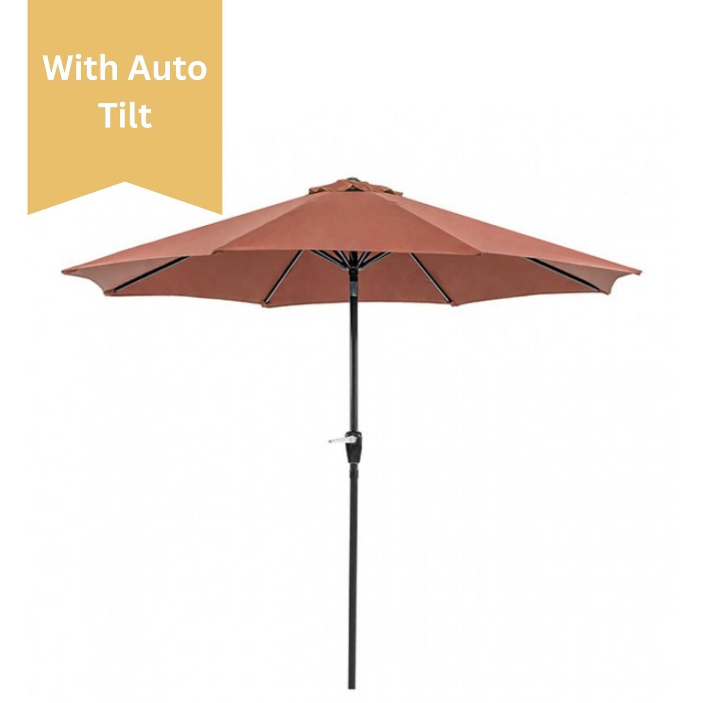 Burgundy 9' Outdoor Umbrella with Auto Tilt