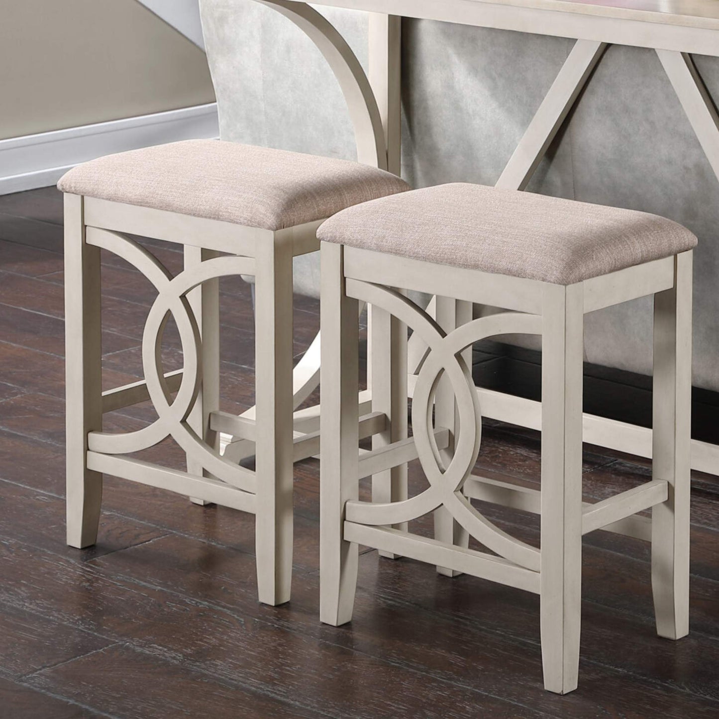 Bella Bisque Counter Height Stool (Set of 2)