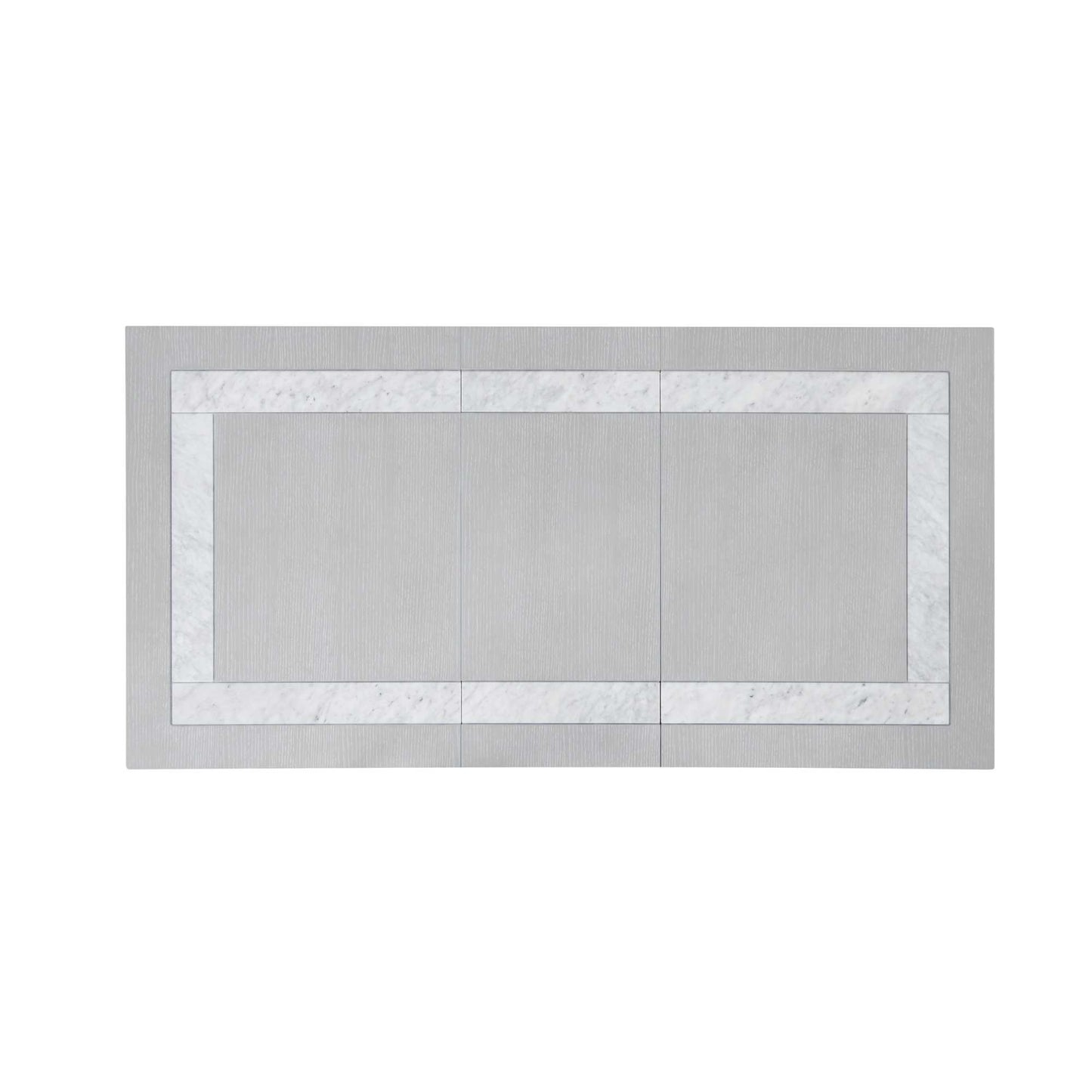 Florinza 7-Piece Formal Rectangle Dining Set with Genuine White Marble