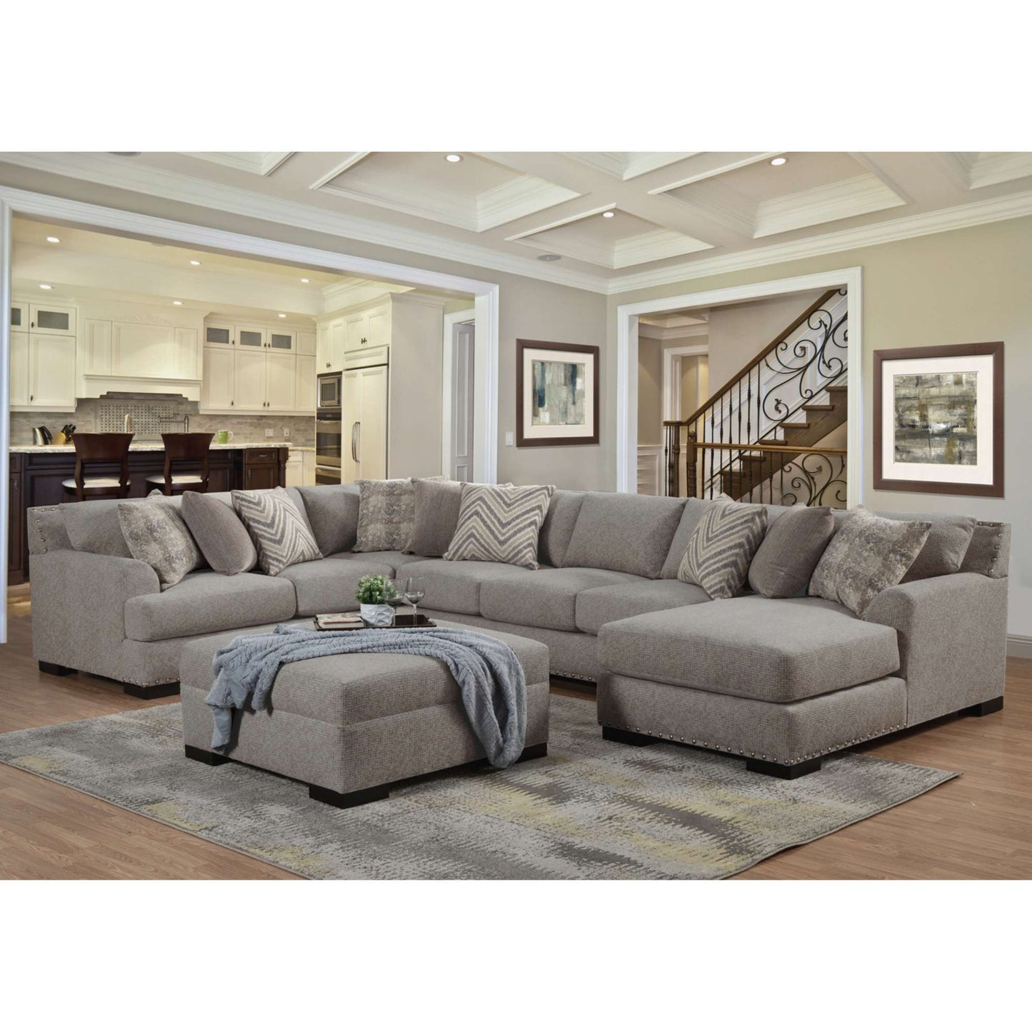 Granada 3 PC Sectional with Chaise in Gray