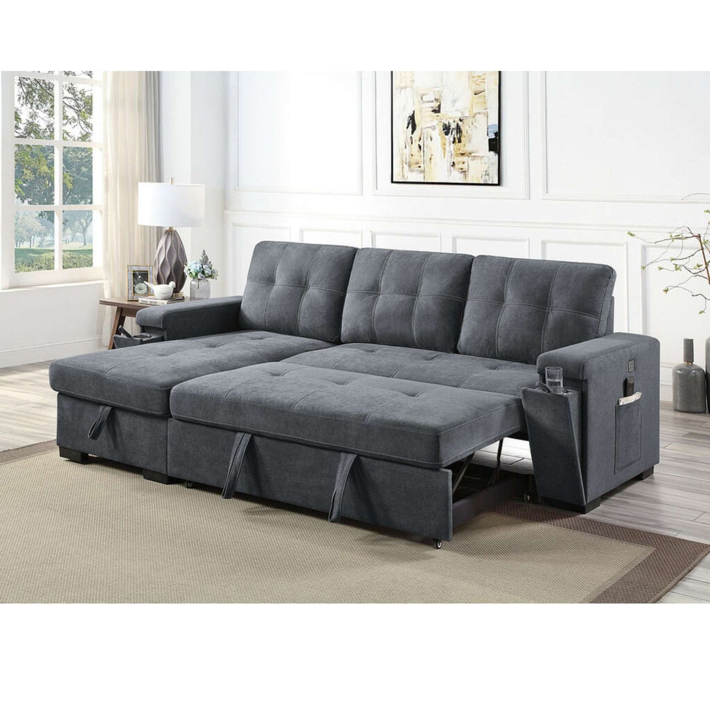 Jasper 2 PC Reversible Sleeper Sectional