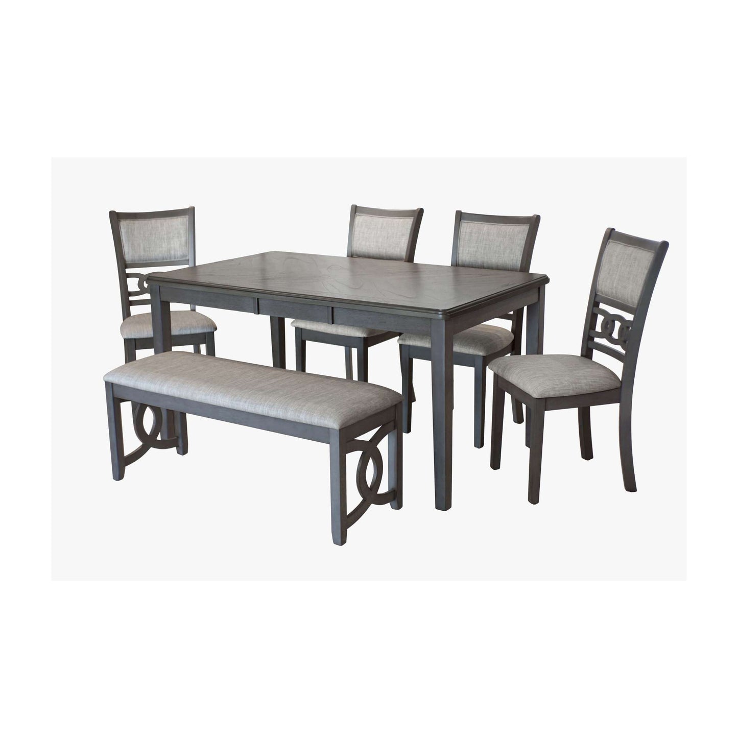 Luciana 6-Piece Dining Set with Bench