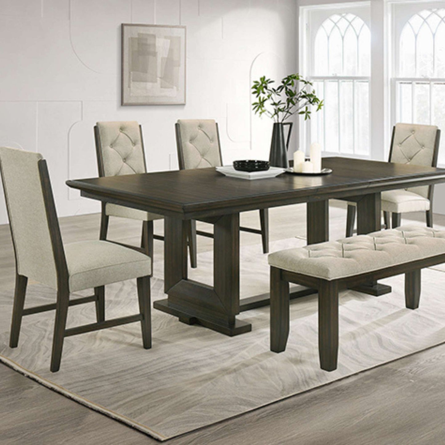 Brown Naomi 6 Piece Dining Table Set