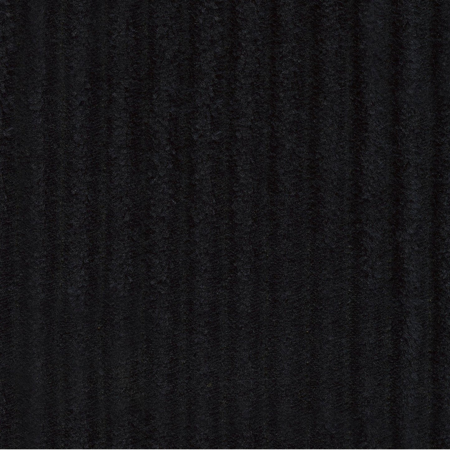 Swatch of onyx black corduroy fabric for orevis rocker recliner chair
