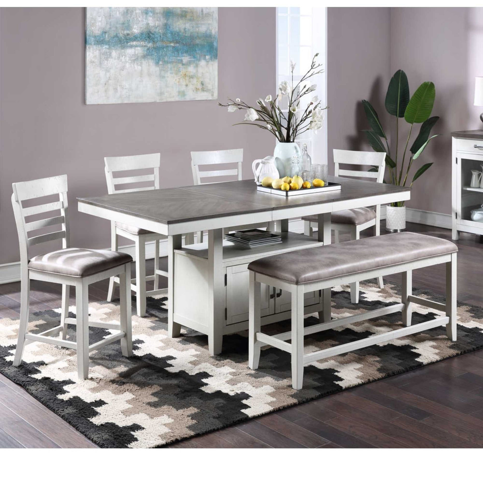 Alex 6-Piece Counter Height Dining Set – Jem Furniture