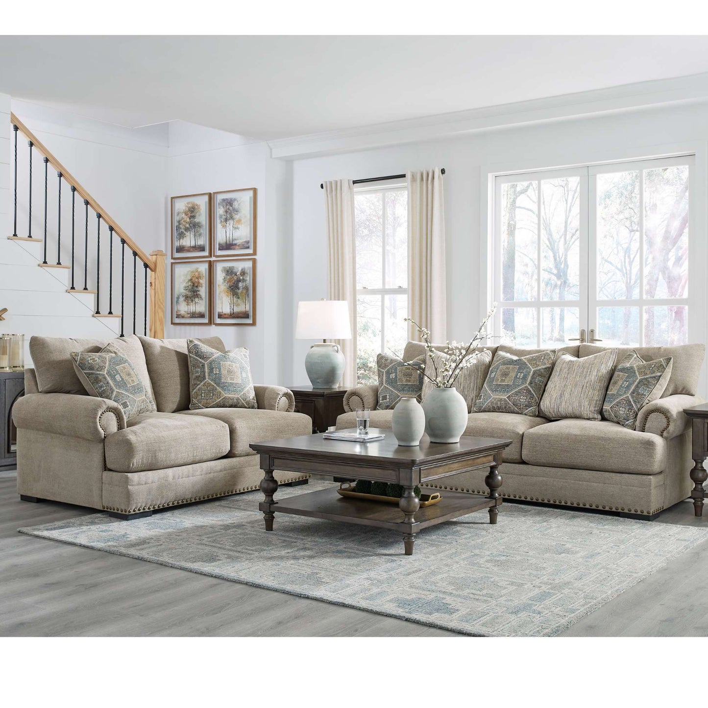 Andria Sofa and Loveseat Set