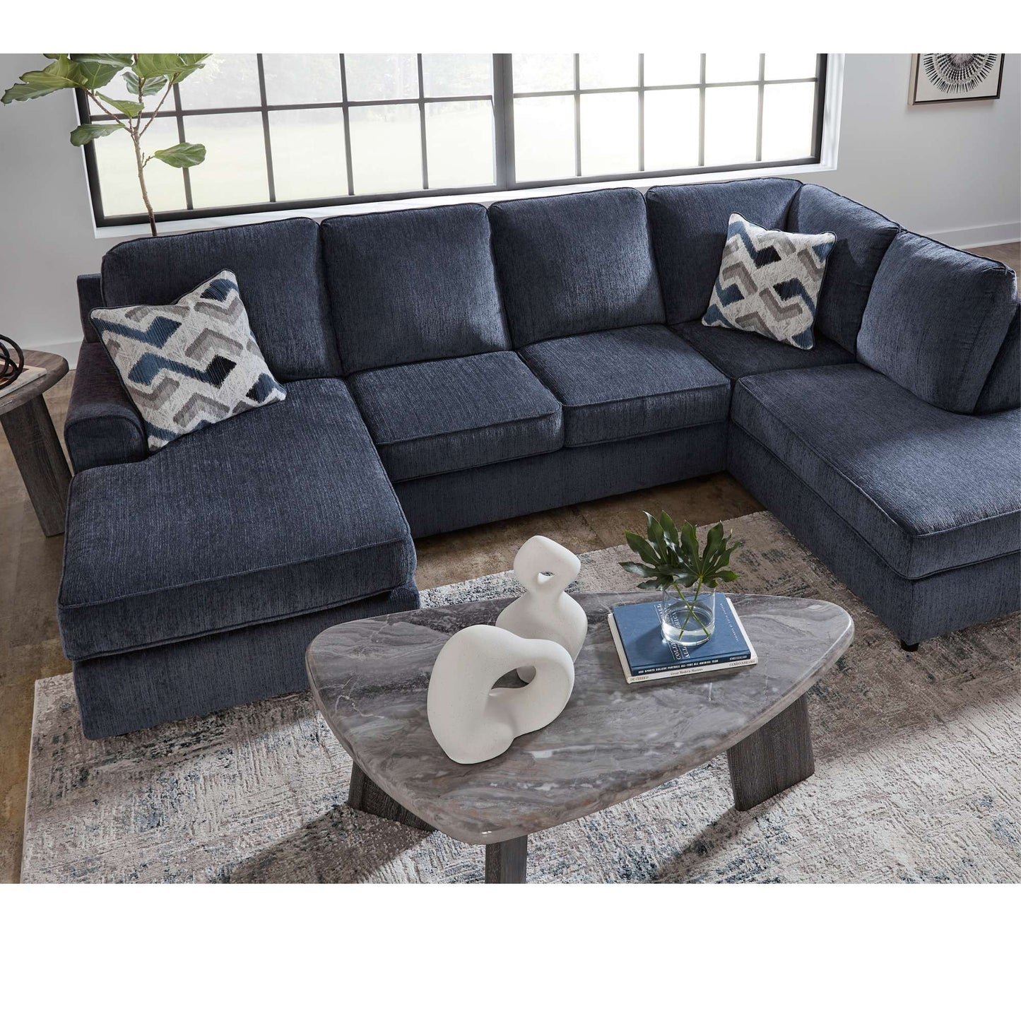 Ellie 2-Piece Double Chaise Sectional