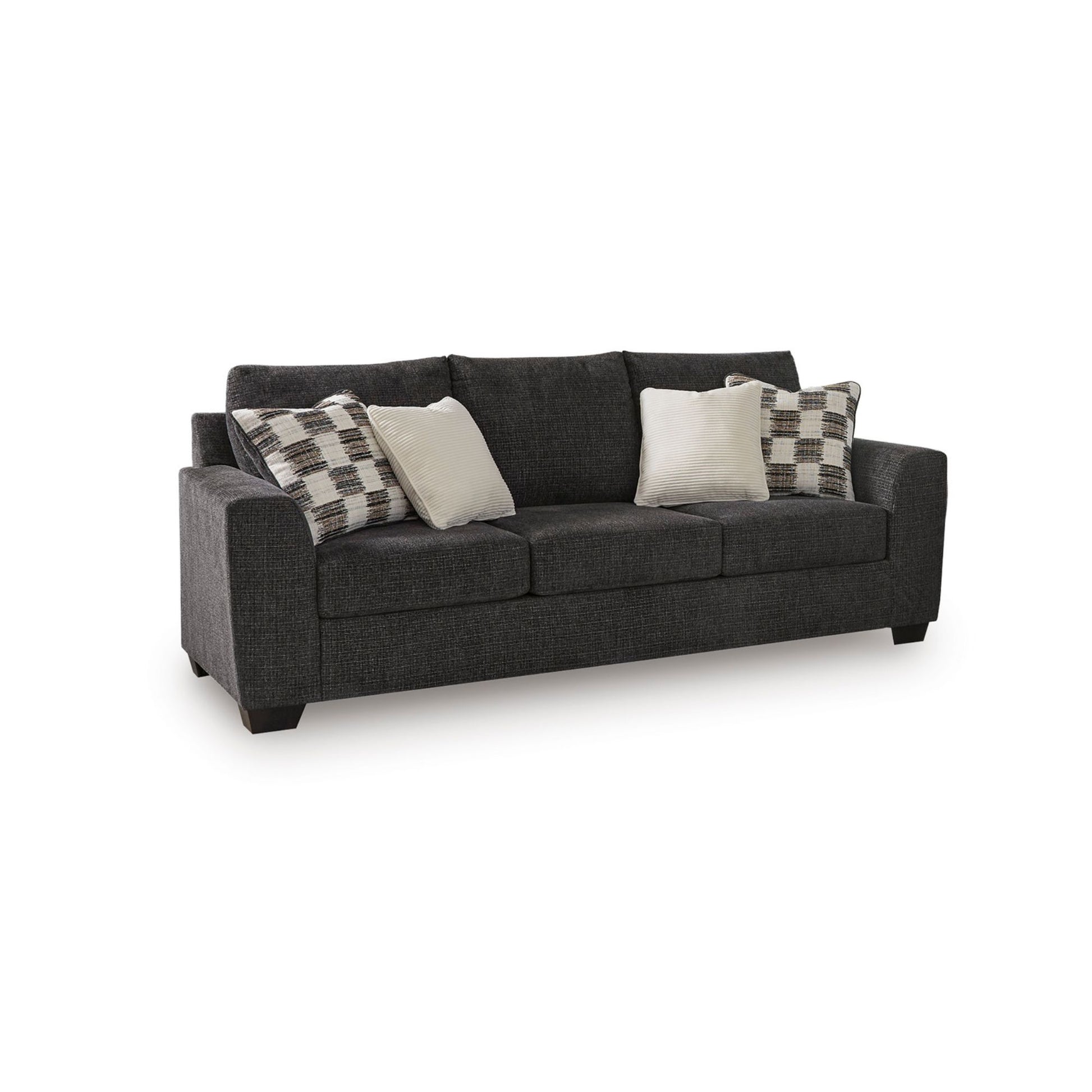 3 seater Gorgius sofa with accents pillows on top on white background