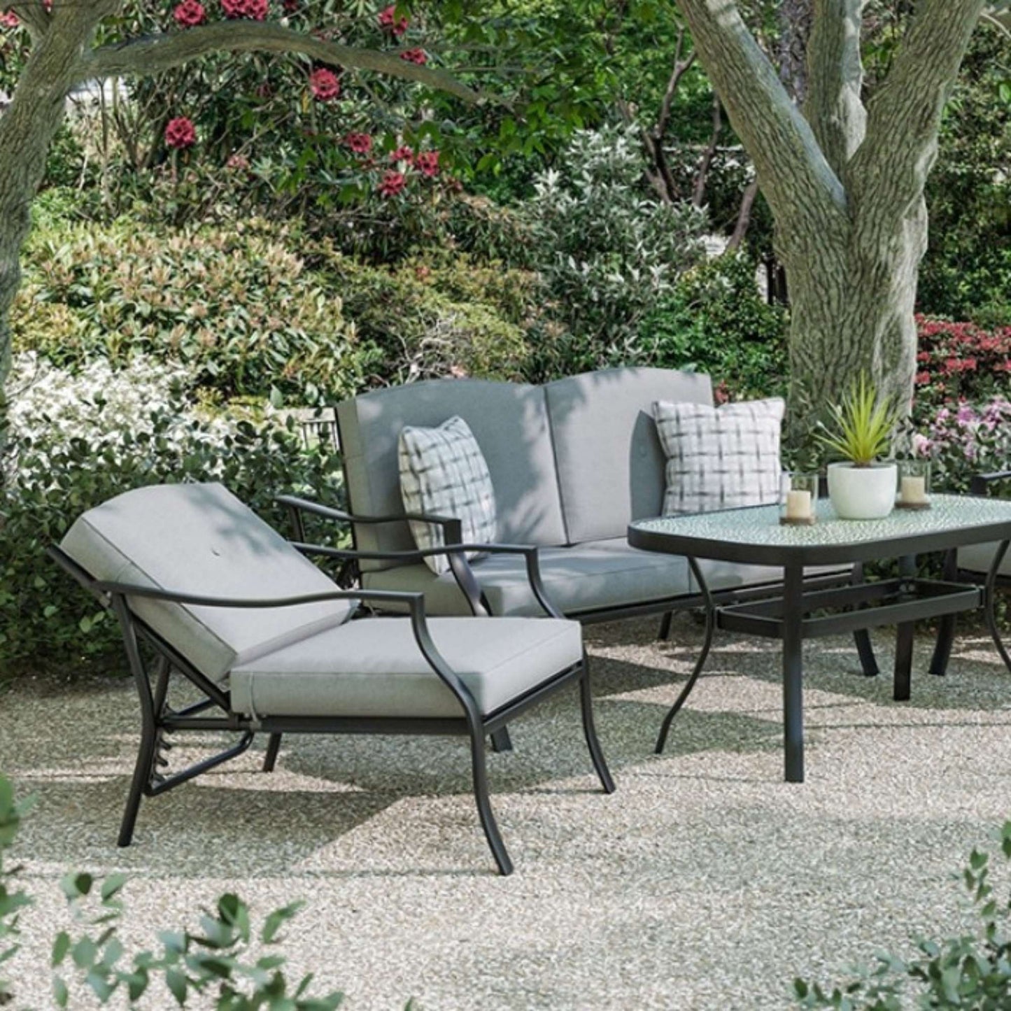 Hadler 4-Piece Outdoor Living Set (Close-Out, As-Is, No Warranty)