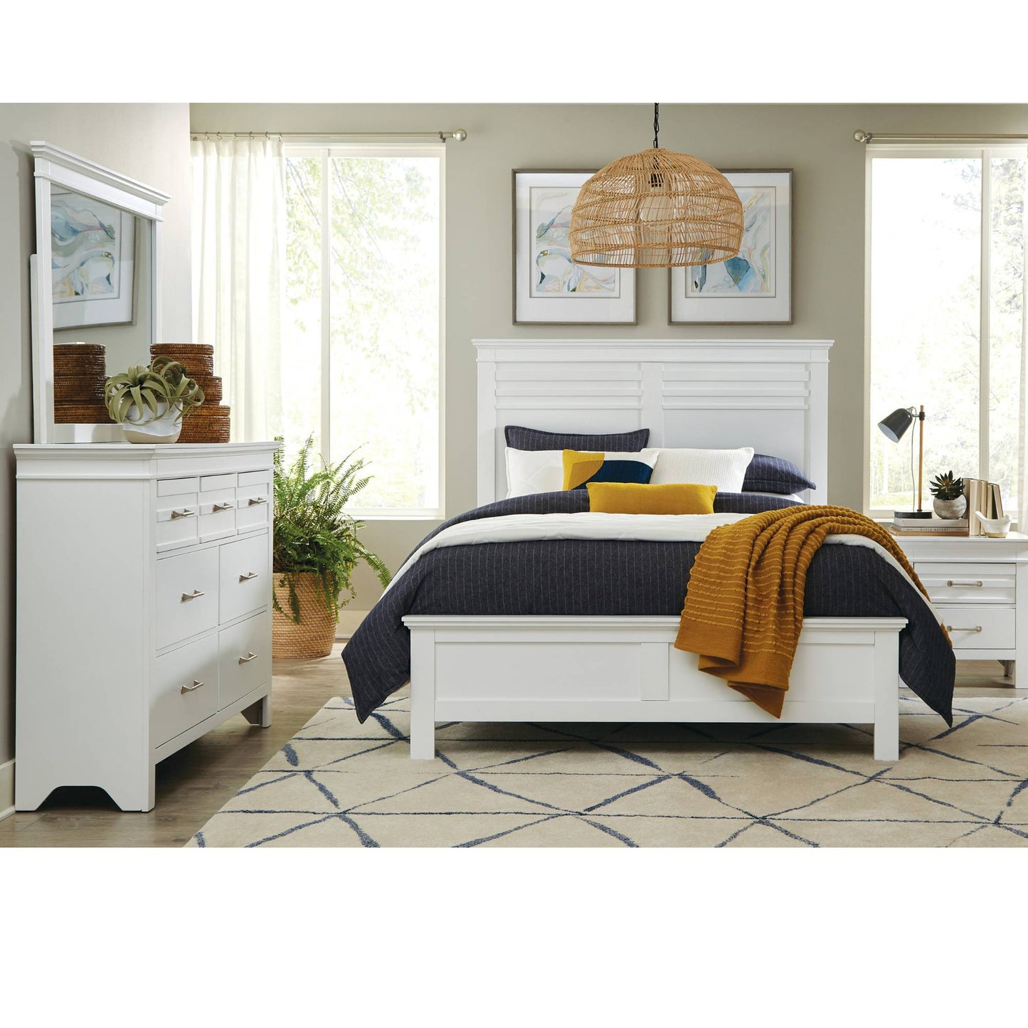 Jody 7-Piece Bedroom Set in White
