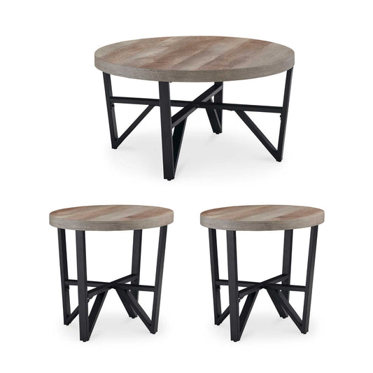 Kidman 3-Piece Round Coffee Table Set