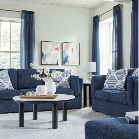 Liviana Navy Sofa and Loveseat Set